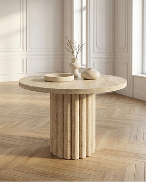 Entretien d'une table effet travertin : nos conseils