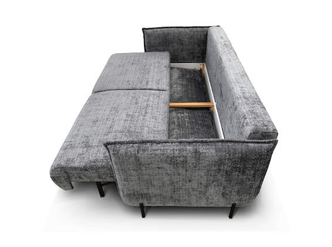 Canapé  convertible AMALFI - Tissu Marbella - Gris