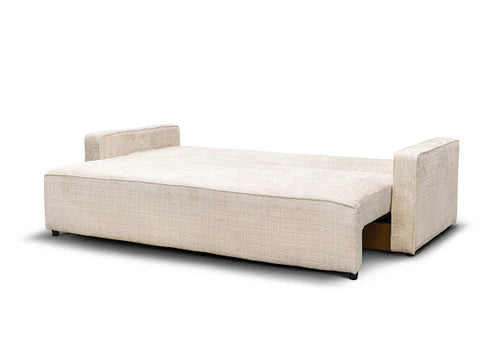 Canapé convertible NICOLE - Tissu Marbella - Beige