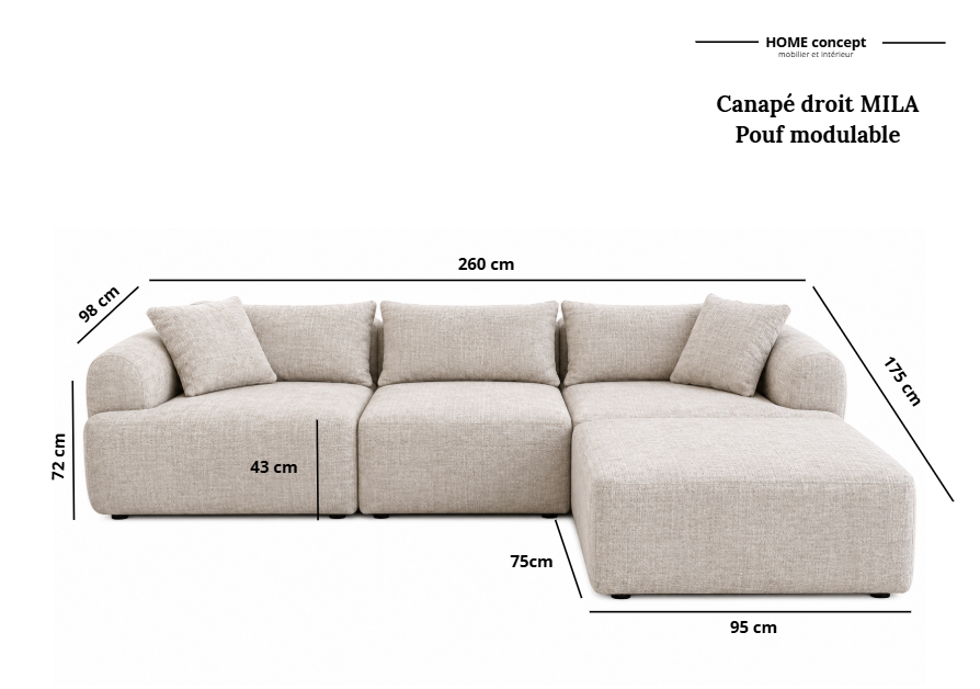 Canapé modulable MILA