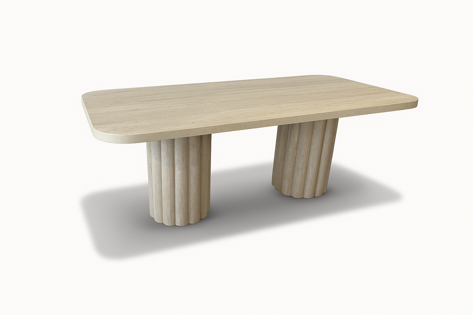 Table de repas ATHENA 180 - Aspect travertin