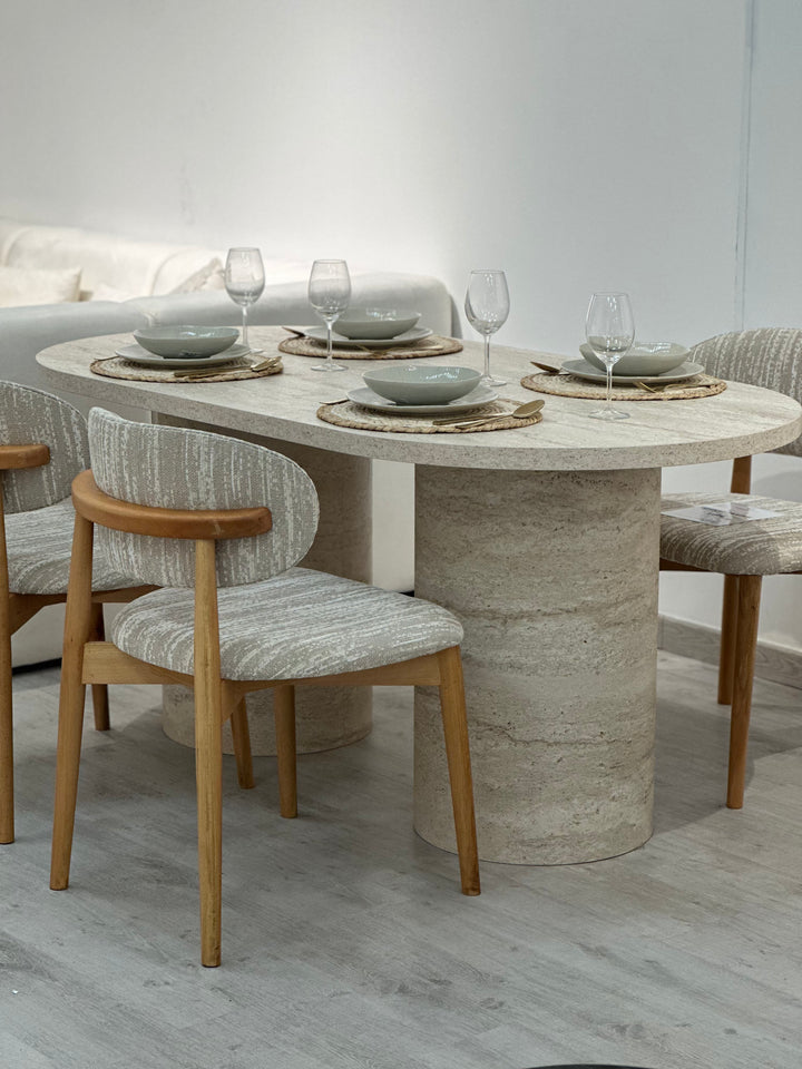 Chaise Prague - Bois clair (à motifs)