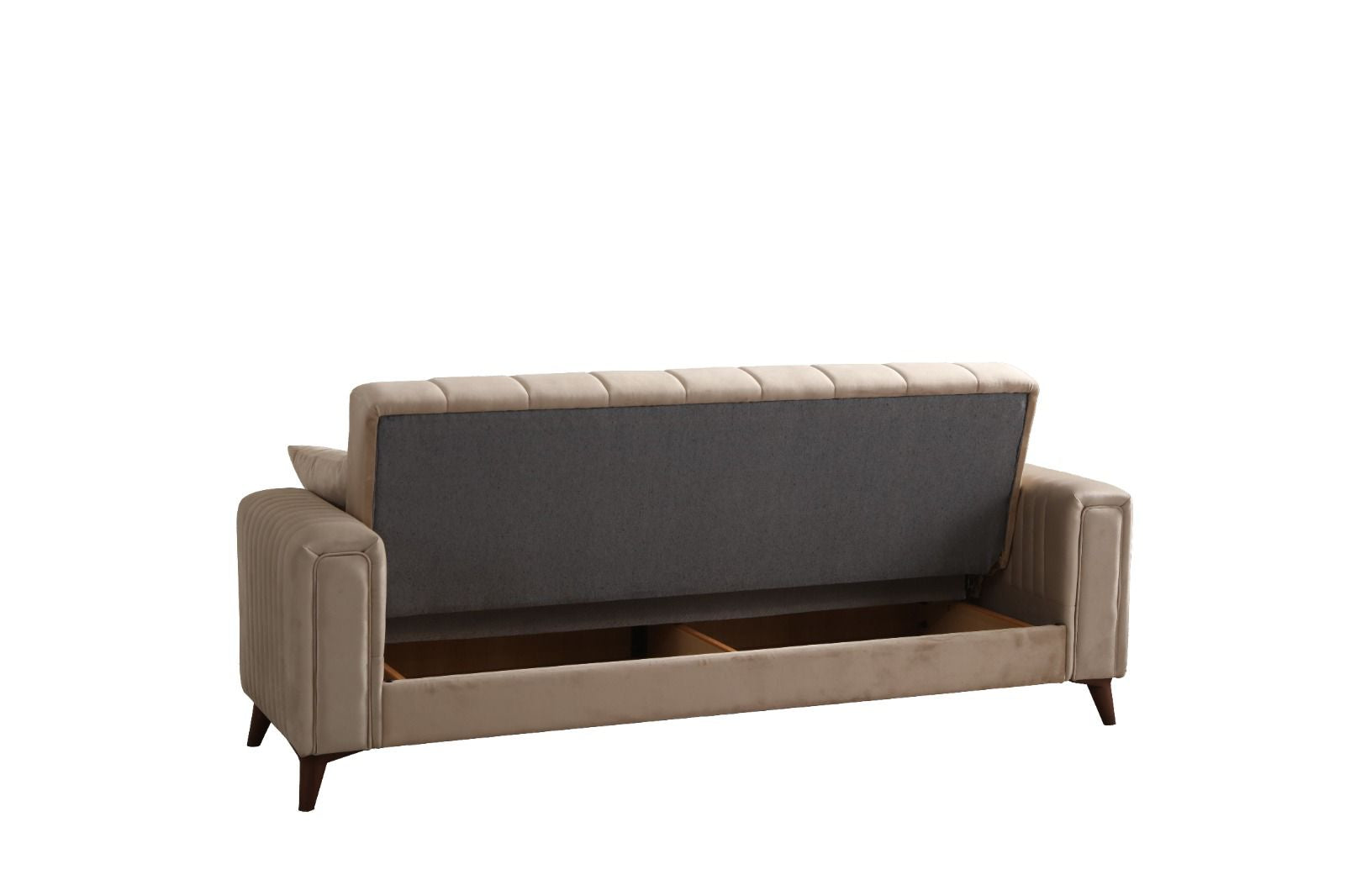 Canapé convertible NOVA - Velours - Beige
