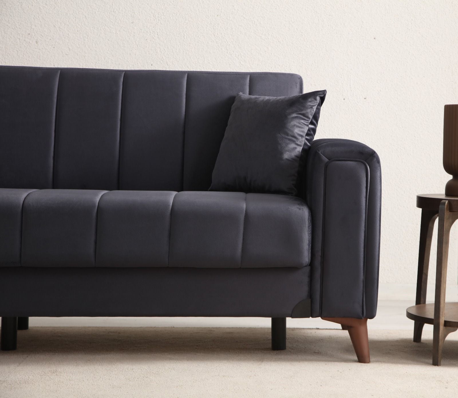 Canapé convertible - Nova - Velours - Gris