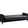 Canapé convertible - Nova - Velours - Gris
