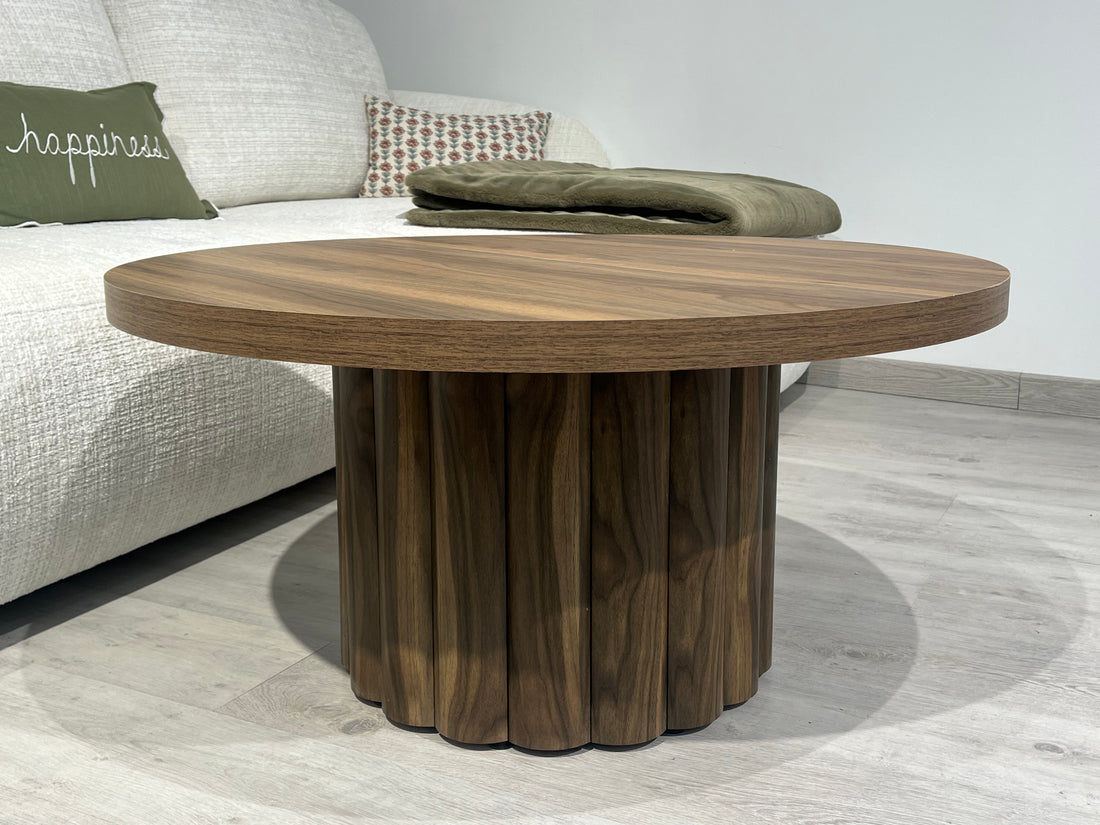 Table basse ATHENA 90 - Aspect noyer