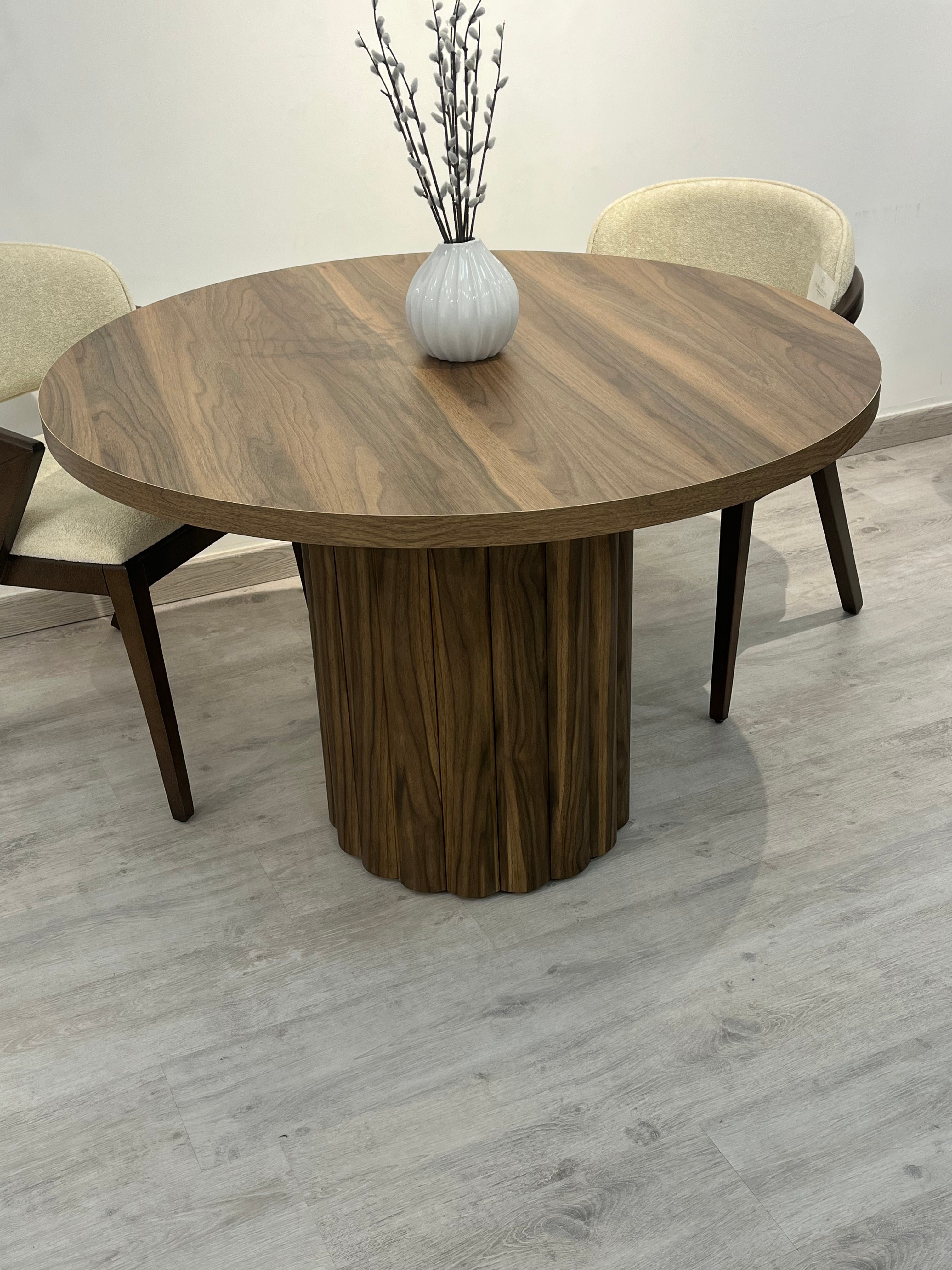Table de repas ATHENA 110 - Aspect noyer