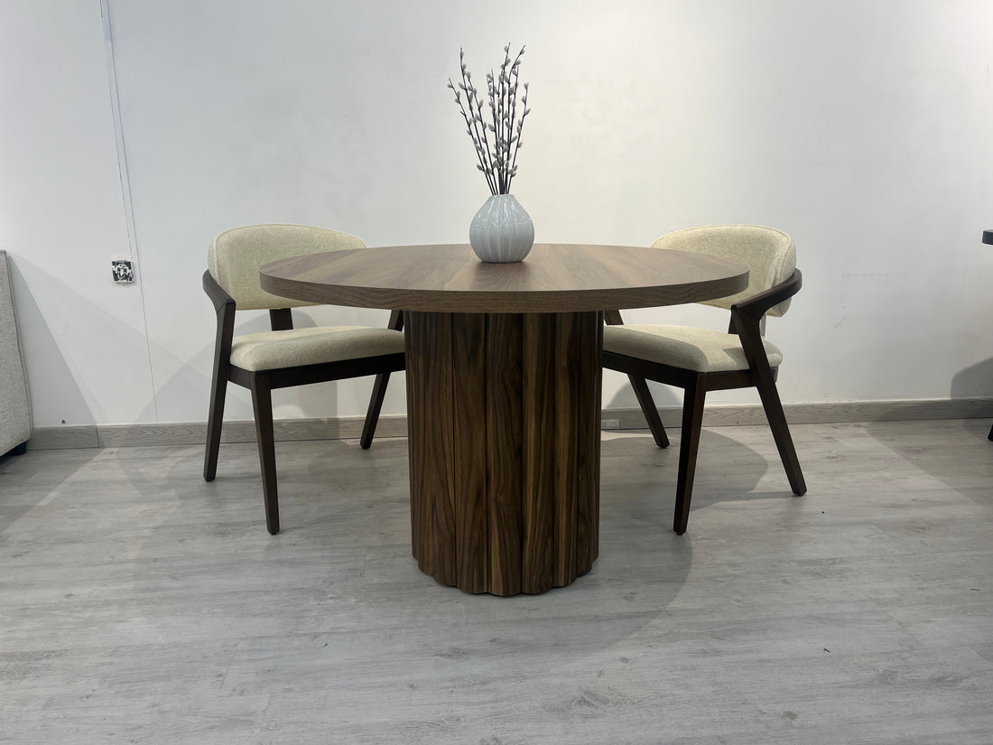Table de repas ATHENA 110 - Aspect noyer