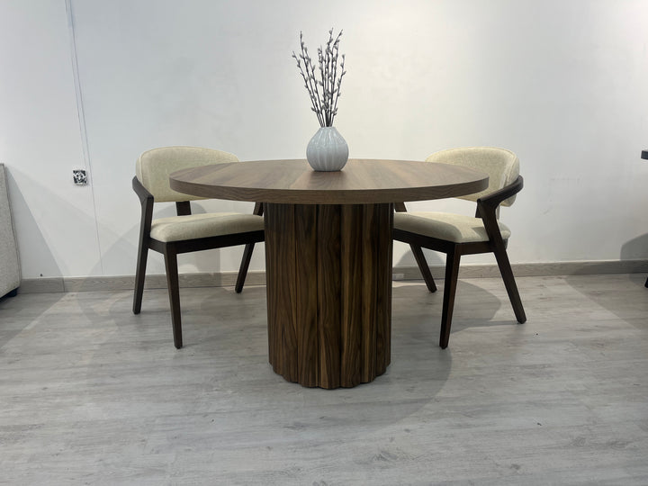 Table de repas ATHENA 110 - Aspect noyer