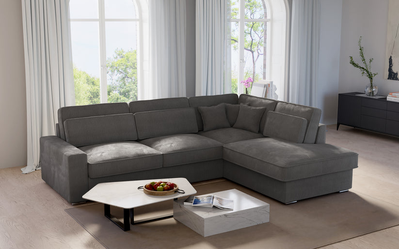 Canapé d'angle Lexus - Velours côtelé