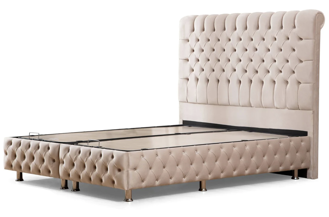 Lit coffre - Luna - Beige