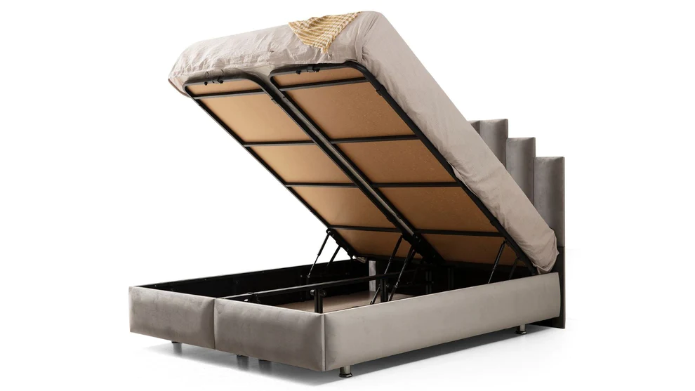 Lit coffre - Natura - Gris