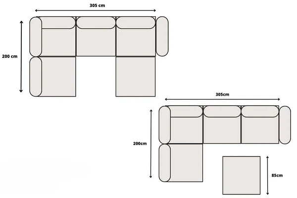 Canapé modulable ELEGANCE 4+1