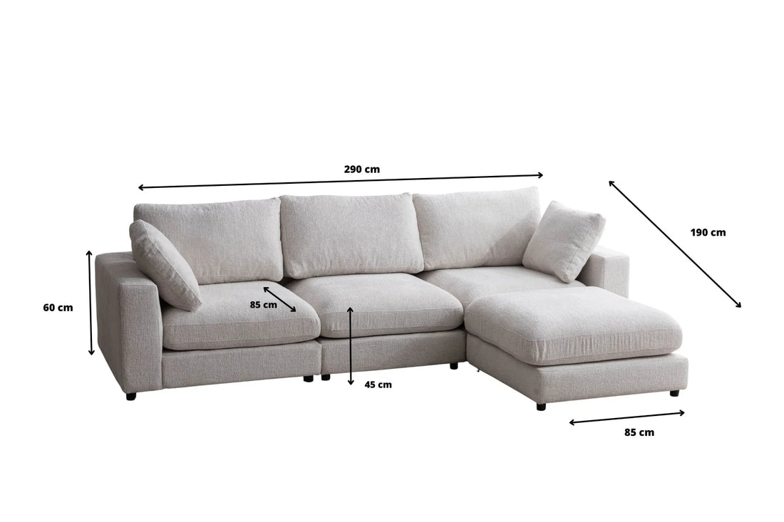 Canapé modulable JULIA 3+1