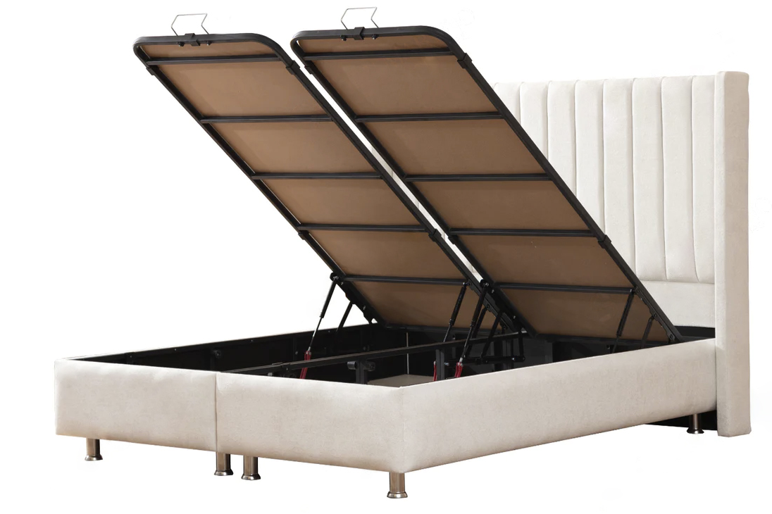 Lit coffre - Tokyo - Blanc cassé