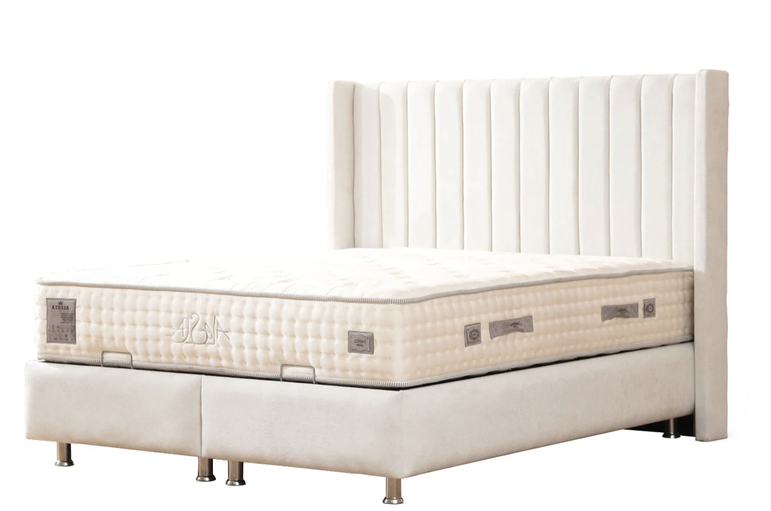 Lit coffre - Tokyo - Blanc cassé