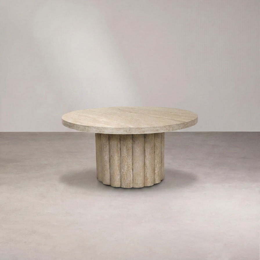 Table basse ATHENA 80 Travertin
