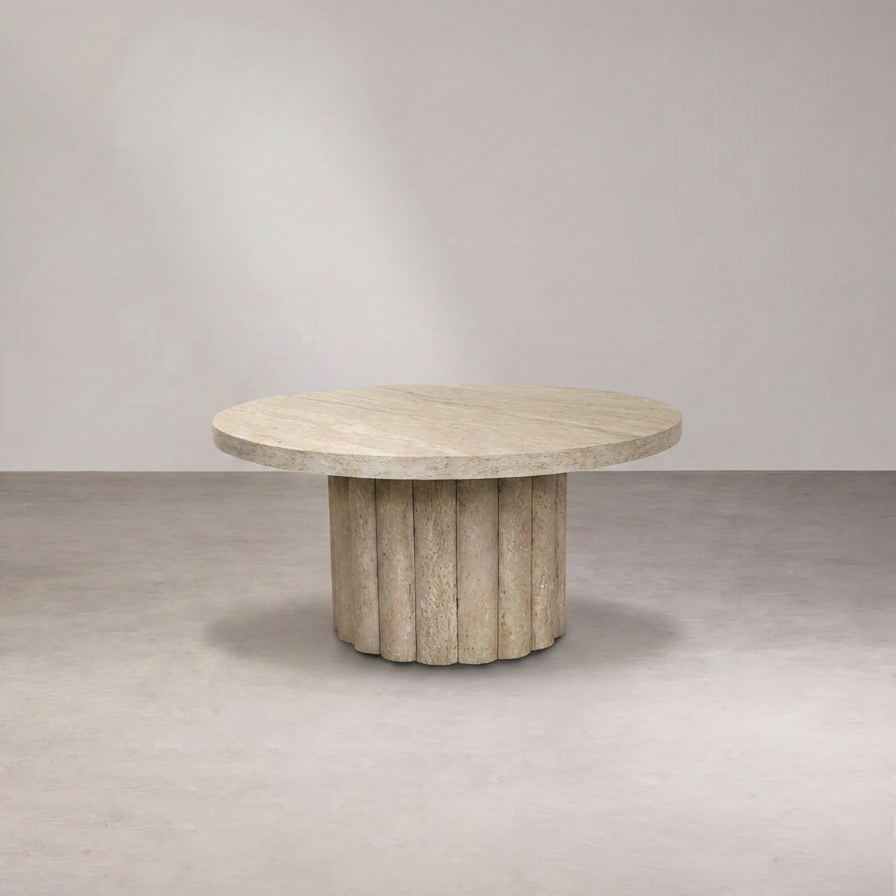Table basse ATHENA 90 Travertin