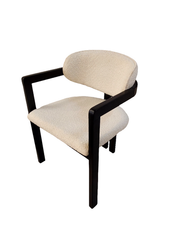 Chaise Tokyo Structure noir - Tissu blanc