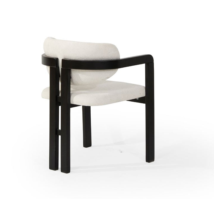 Chaise Tokyo Structure noir - Tissu blanc