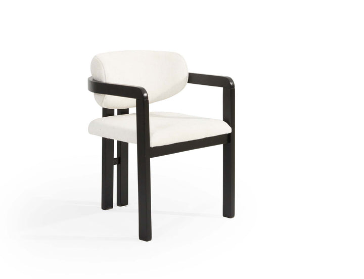 Chaise Tokyo Structure noir - Tissu blanc