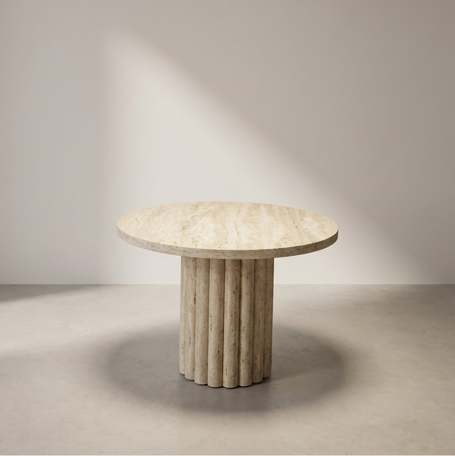 Table de repas ATHENA 110 Travertin