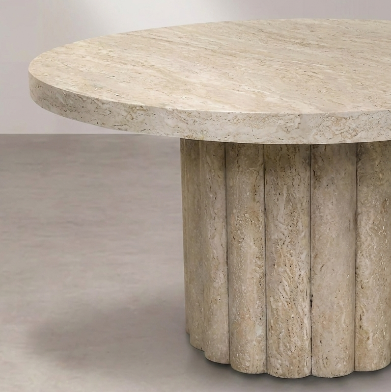 Table basse ATHENA 90 Travertin