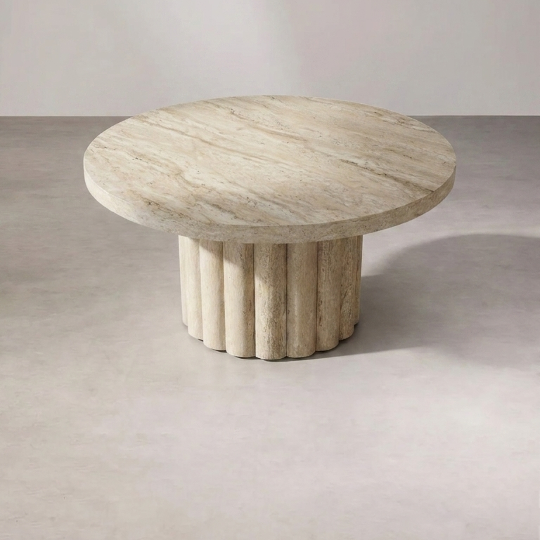 Table basse ATHENA 80 Travertin