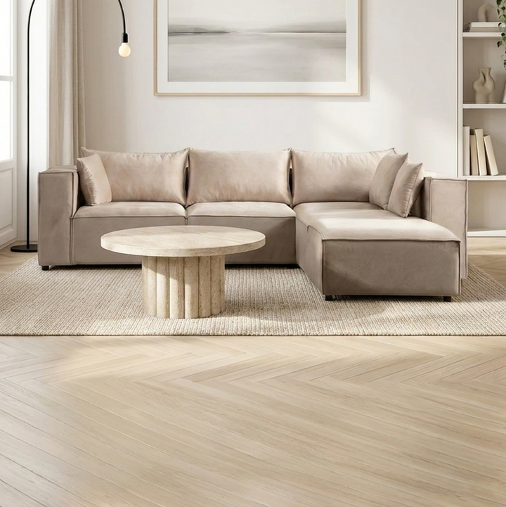 Table basse ATHENA 80 Travertin