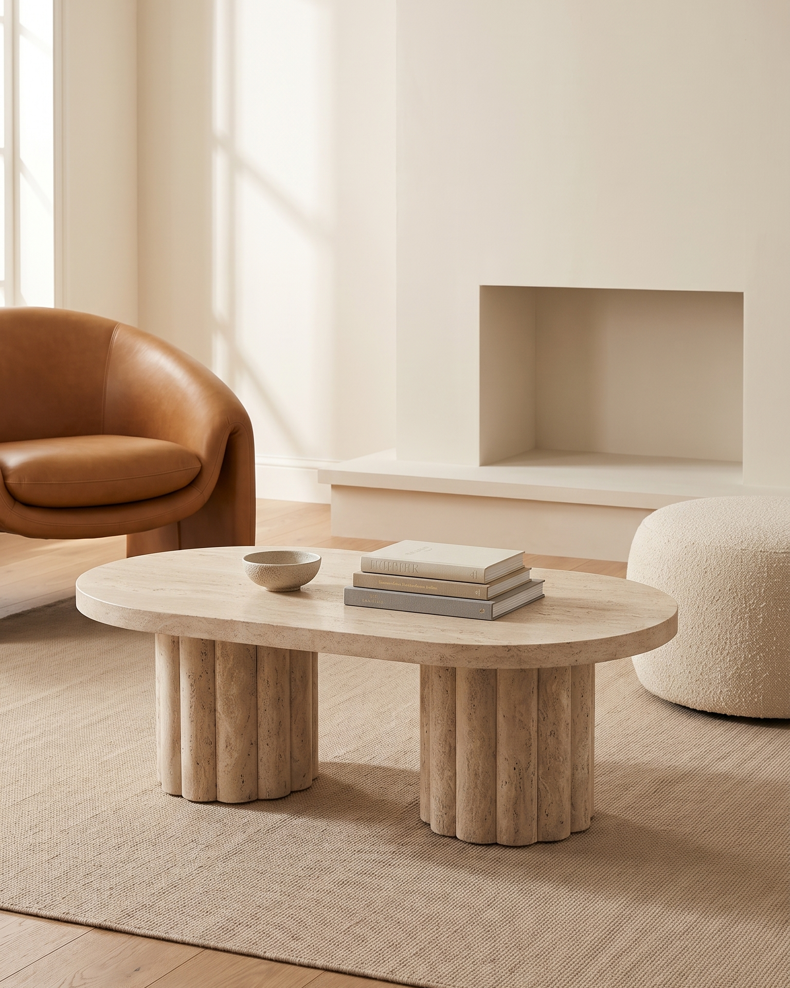 Table basse ATHENA 120 Travertin