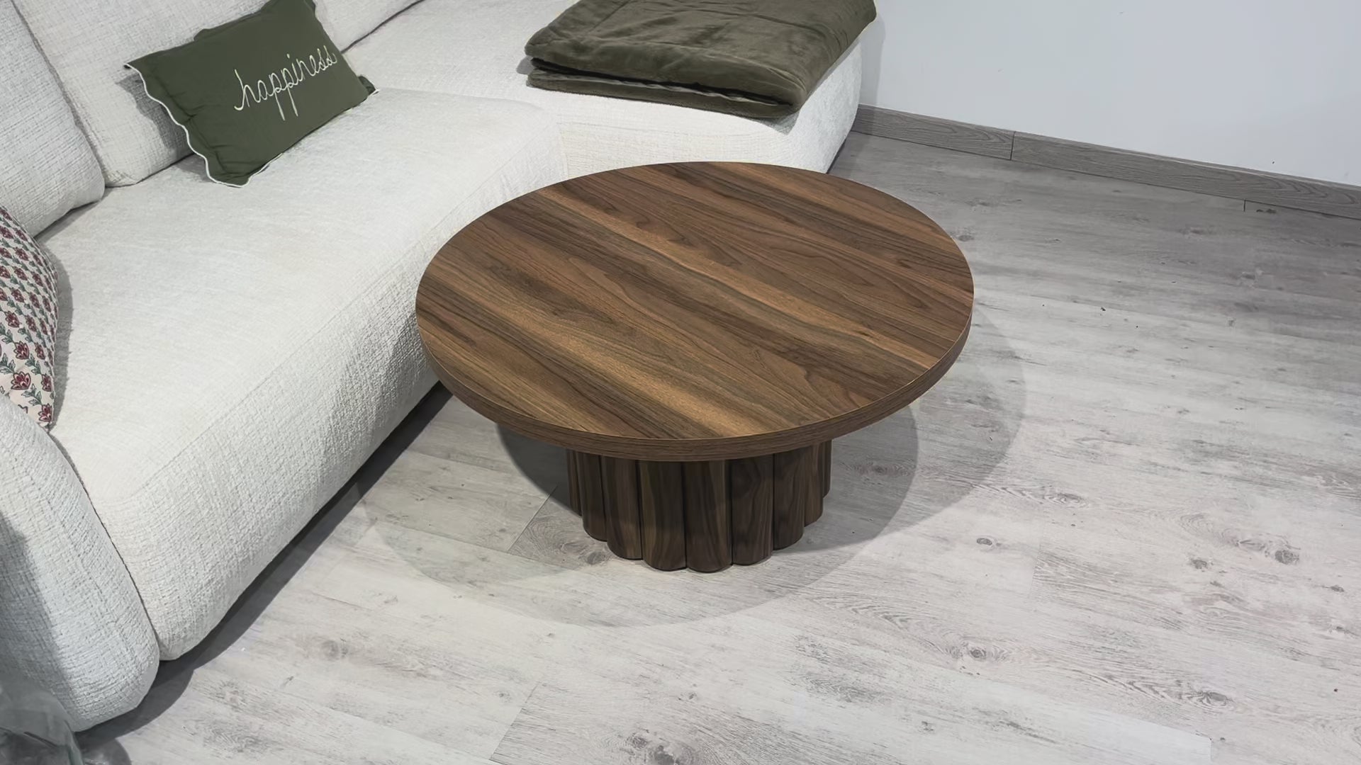 Table basse ATHENA 90 - Aspect noyer