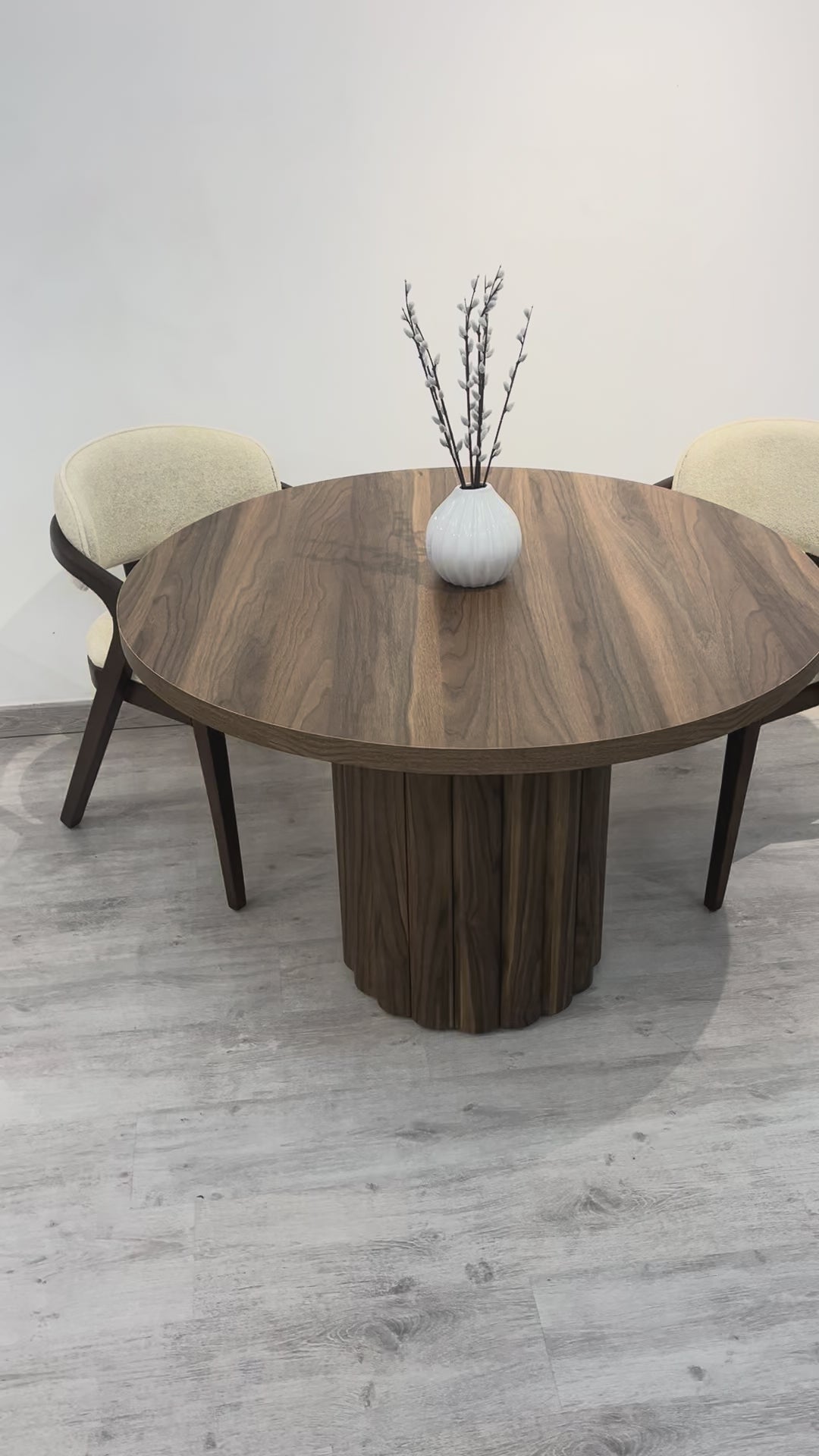 Table de repas ATHENA 110 - Aspect noyer