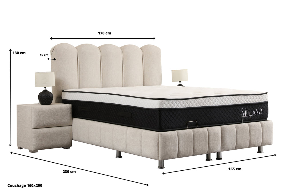 Lit Coffre - EVA - Tissus Chenille