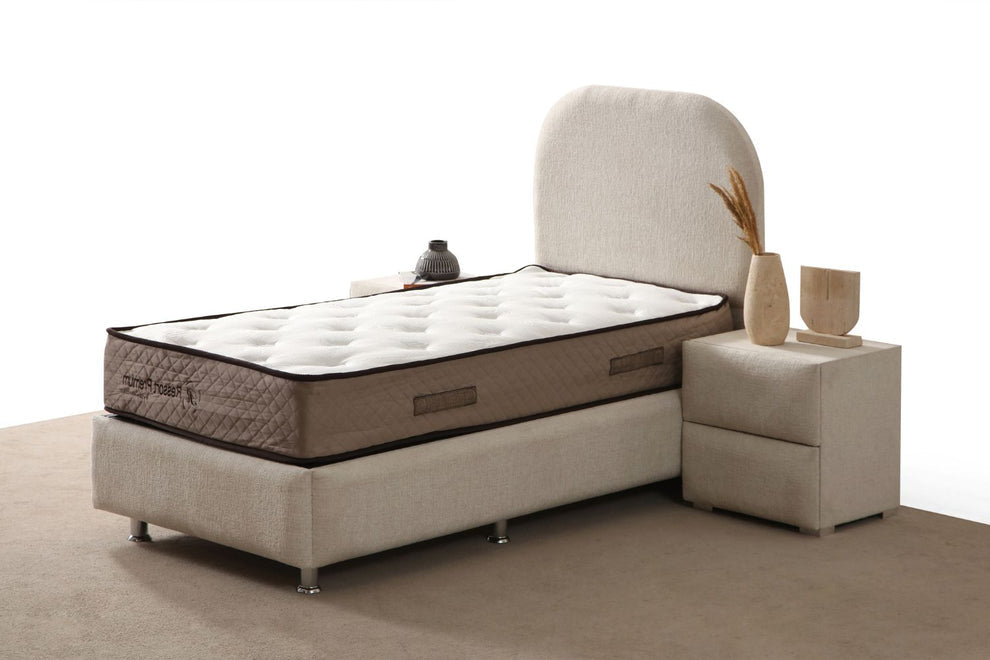 Lit coffre - Jade - Chenille Blanc cassé