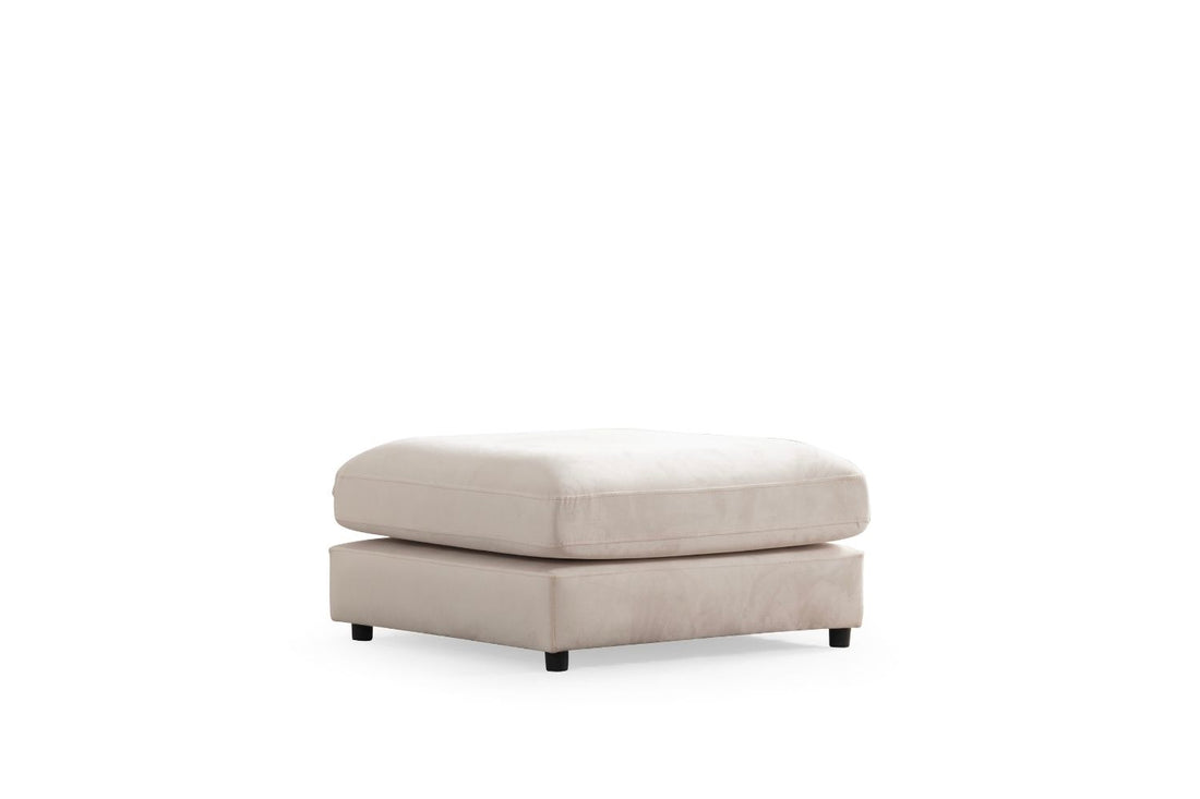 Canapé modulable - Julia - 3+1 - Velours blanc cassé